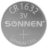 Батарейка литиевая SONNEN Lithium CR1632, "таблетка, дисковая, кнопочная", 1 шт., блистер, 457138, 457138