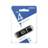 Флеш-диск 4 GB, SMARTBUY Glossy, USB 2.0, черный, SB4GBGS-K, 512764