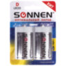 Батарейки КОМПЛЕКТ 2 шт, SONNEN Alkaline, D (LR20, 13А), алкалиновые, в блистере, 451091, 451091