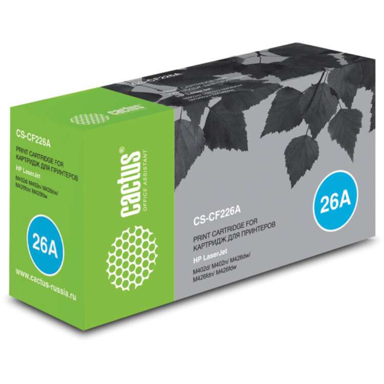 Картридж лазерный CACTUS (CS-CF226A) для HP LaserJet M402d/n/dn/dw/ 426dw/fdw/fdn, ресурс 3100 стр., 362222
