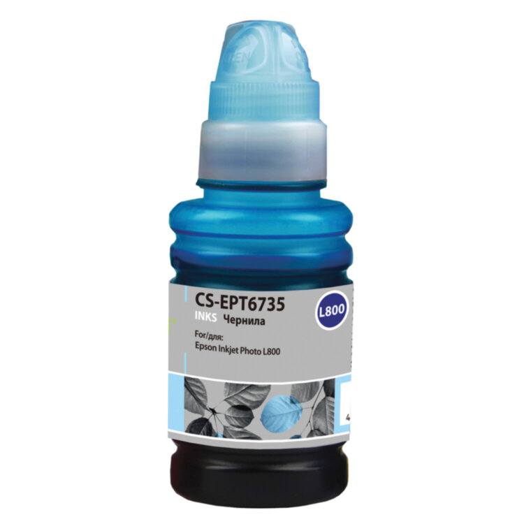 Чернила CACTUS (CS-EPT6735) для СНПЧ EPSON L800/L810/L850/L1800, светло-голубые, 0,1 л, 361925