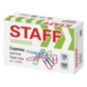 Скрепки STAFF "Manager", 28 мм, цветные, 100 шт., в картонной коробке, 226821, 226821