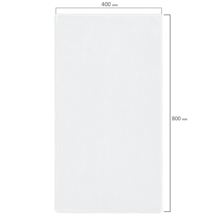 Салфетка из МИКРОФИБРЫ 40х80 см, WHITE ULTRA DENSE OVERLOCK, белая, 280 г/м2, LAIMA HOME, 608227, 608227