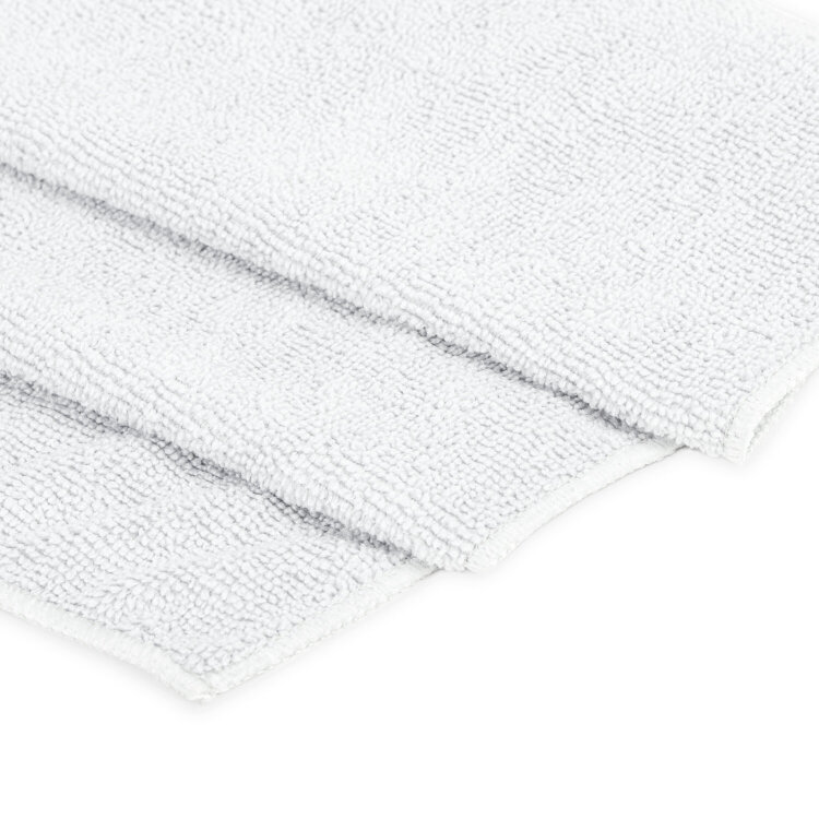 Салфетка из МИКРОФИБРЫ 40х80 см, WHITE ULTRA DENSE OVERLOCK, белая, 280 г/м2, LAIMA HOME, 608227, 608227