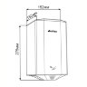 Сушилка для рук KSITEX M-2807AC Jet, 1150 Вт, нержавеющая сталь, серебро, 608344