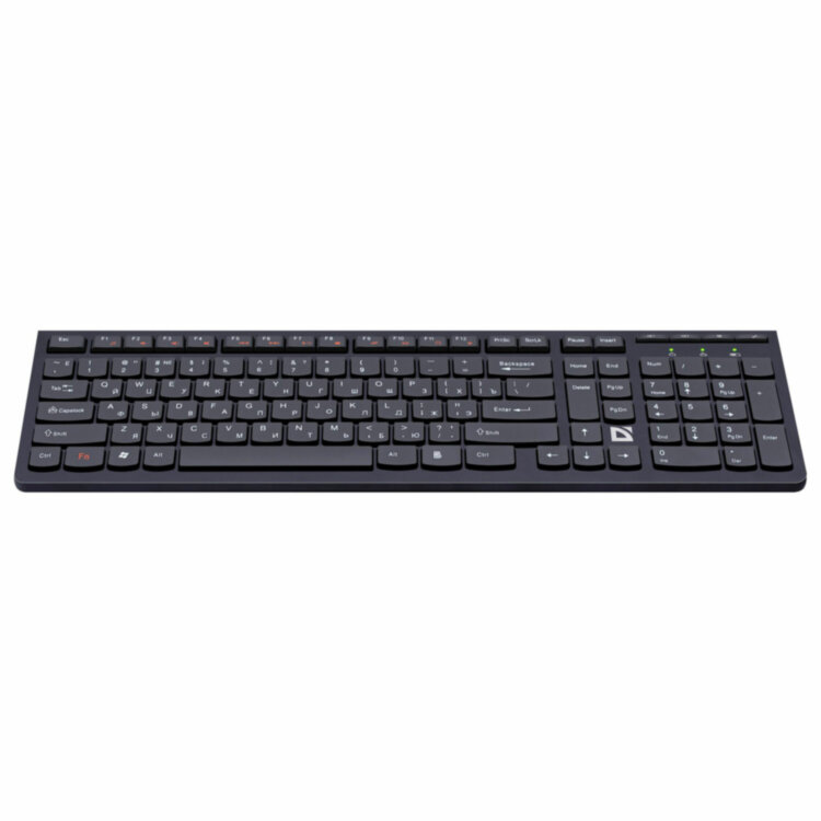 Клавиатура беспроводная DEFENDER UltraMate SM-535 RU, USB, 108 клавиш, 2,4 Ghz, черная, 45535, 514039