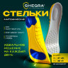 Стельки для обуви с ПЯТОЧНЫМ АМОРТИЗАТОРОМ, материал PU PRO, размер RU 37-40 / EU 38-41, с линиями выреза, SHEGRA (ШЕГРА), 700769, 700769