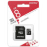 Карта памяти micro SDHC, 8 GB, SMARTBUY, 10 Мб/сек. (class 10), с адаптером, SB8GBSDCL10-01, 512805