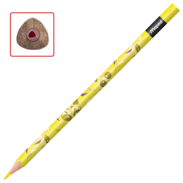 Карандаши цветные MAPED "Mini Cute", 12 цветов, декорированный корпус, трехгранные, 862201, 181985