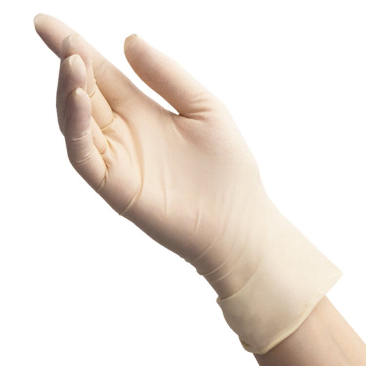 Перчатки латексные смотровые 50 пар (100 шт.), размер L (большой), BENOVY Latex Chlorinated, 21529, 631361