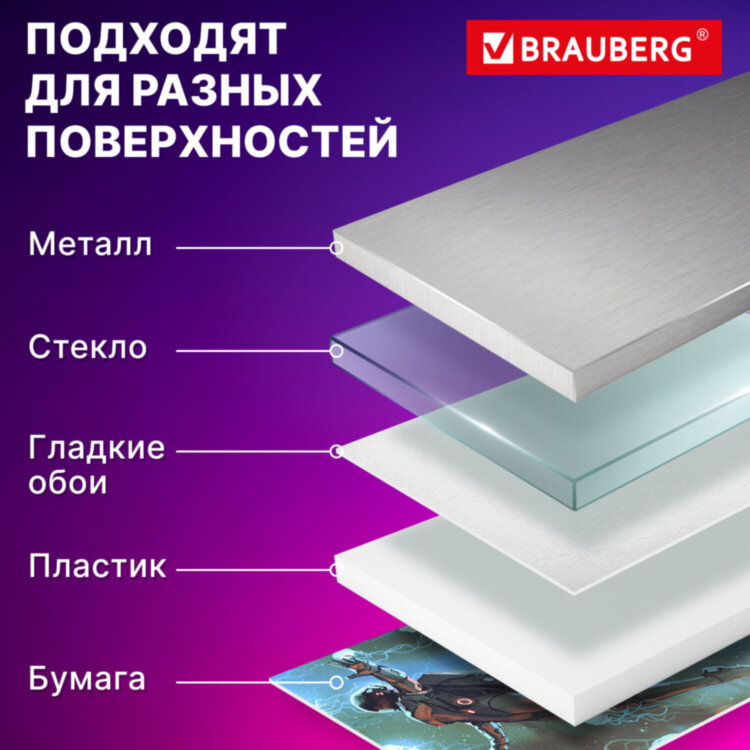 Клеевые кружки двусторонние, диаметр 22 мм, акриловая основа, 36 шт., BRAUBERG, 608776, 608776
