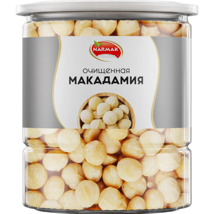 Макадамия очищенная натуральная, без пропитки сиропами и ароматизаторами NARMAK, 500 г, 623568