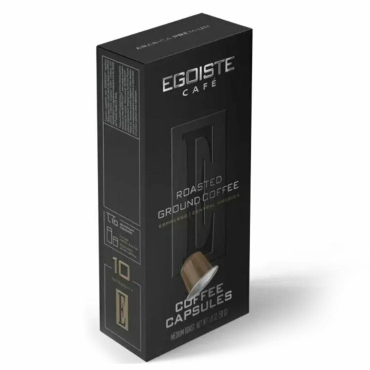 Кофе в капсулах EGOISTE "ESPRESSO" для кофемашин Nespresso, 10 порций, арабика 100%, ФРАНЦИЯ, EG05012001, 623755
