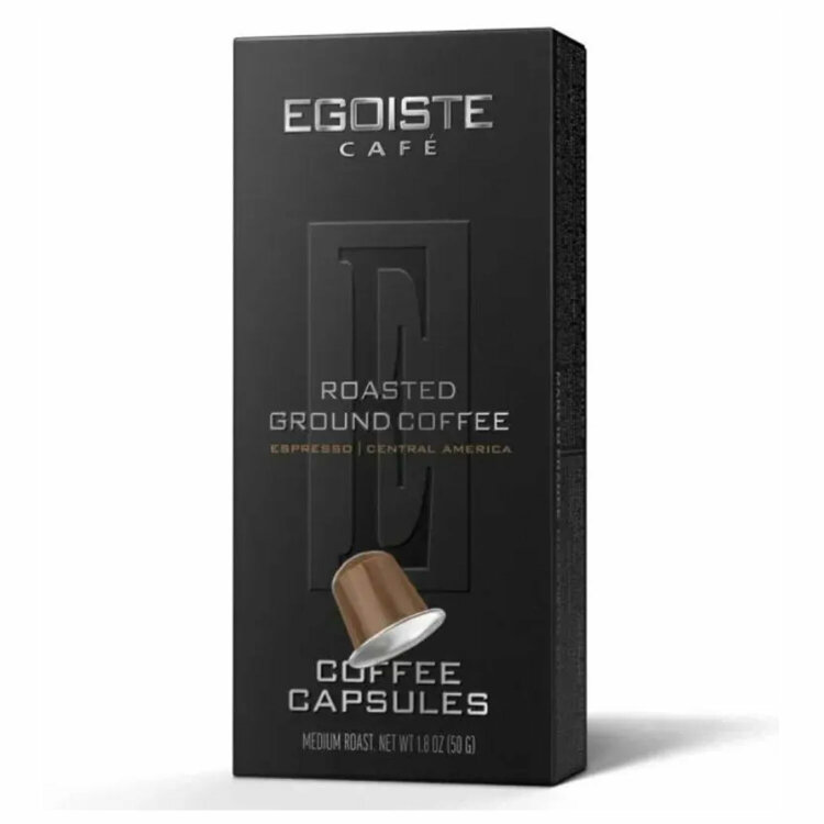 Кофе в капсулах EGOISTE "ESPRESSO" для кофемашин Nespresso, 10 порций, арабика 100%, ФРАНЦИЯ, EG05012001, 623755