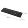 Клавиатура проводная SONNEN KB-8280, USB, 104 плоские клавиши, черная, 513510, 513510