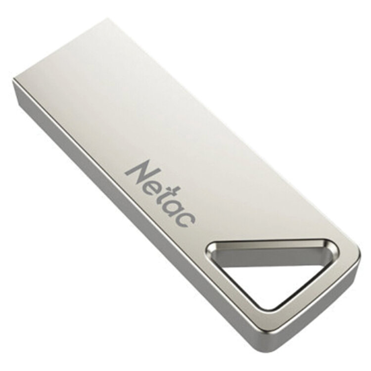 Флеш-диск 16 GB NETAC U326, USB 2.0, металлический корпус, серебристый, NT03U326N-016G-20PN, 513710