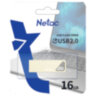Флеш-диск 16 GB NETAC U326, USB 2.0, металлический корпус, серебристый, NT03U326N-016G-20PN, 513710