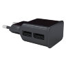 Зарядное устройство сетевое (220 В) RED LINE NT-2A, 2 порта USB, выходной ток 2,1 А, черное, УТ000009404, 453427