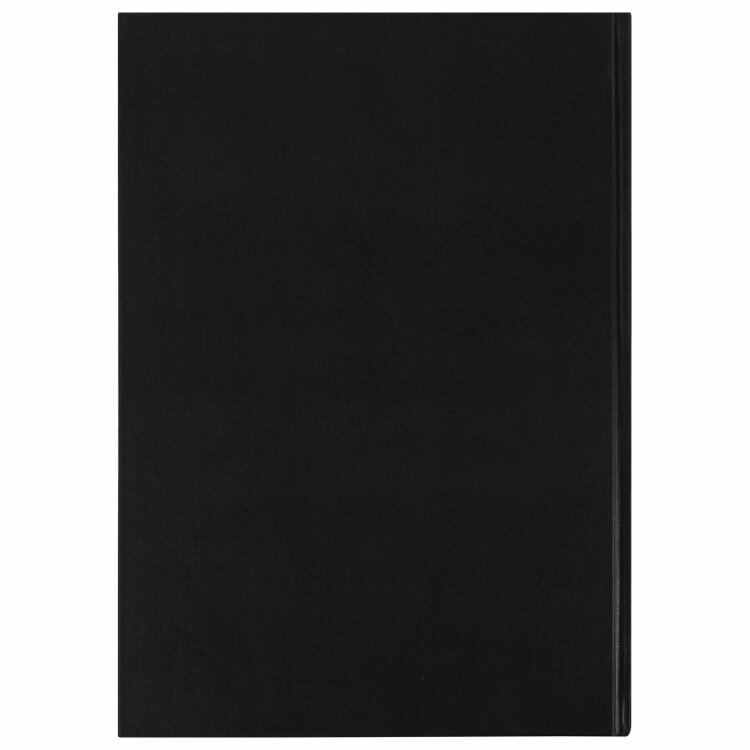 Книга учета 96 л., клетка, твердая, бумвинил, офсет, наклейка, А4 (200х290 мм), BRAUBERG, черная, 130278, 130278