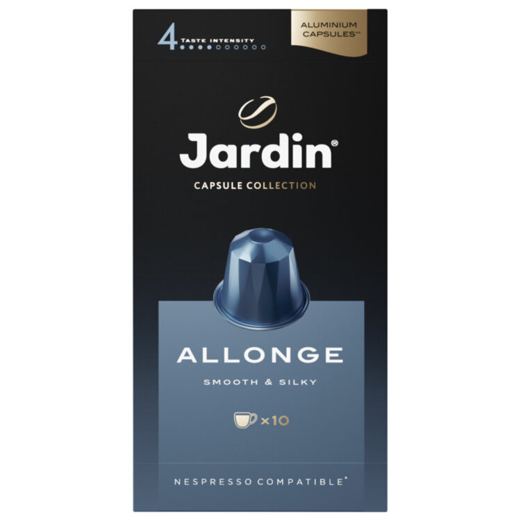 Кофе в капсулах JARDIN "Allonge" для кофемашин Nespresso, 10 порций, 1356-10, 621983