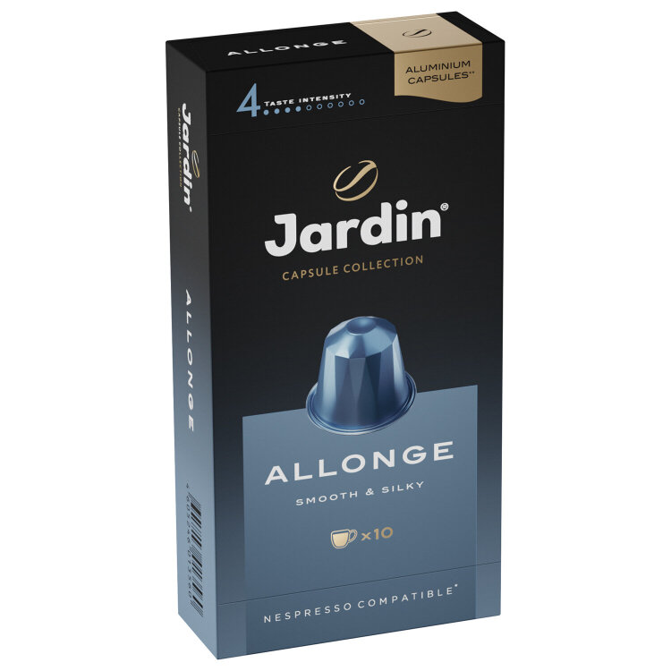 Кофе в капсулах JARDIN "Allonge" для кофемашин Nespresso, 10 порций, 1356-10, 621983