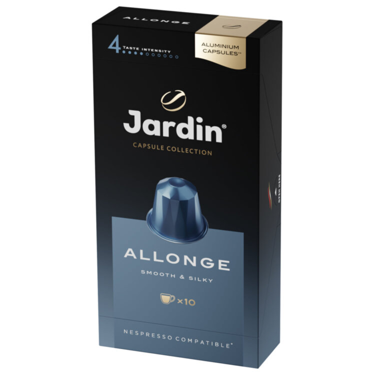 Кофе в капсулах JARDIN "Allonge" для кофемашин Nespresso, 10 порций, 1356-10, 621983