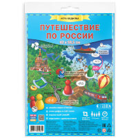 Игра-ходилка настольная ГЕОДОМ "Путешествие по России", с фишками, 334429rf