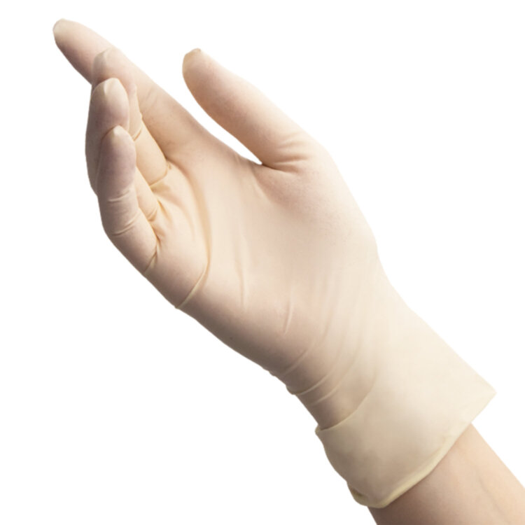 Перчатки латексные смотровые 50 пар (100 шт.), размер S (малый), BENOVY Latex Chlorinated, 21529, 631359