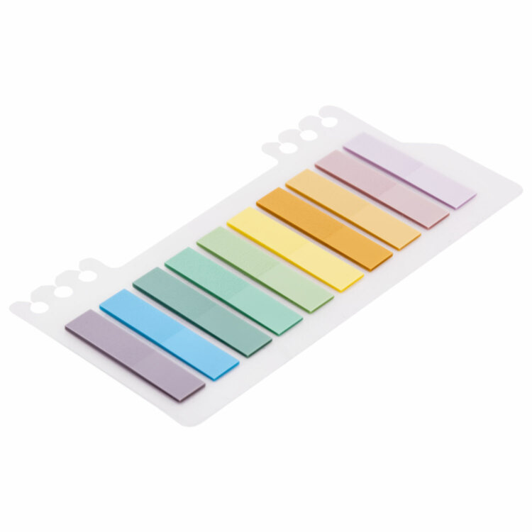 Закладки клейкие пастельные BRAUBERG PASTEL, пластиковые, 45х10 мм, 10 цветов х 20 листов, 115579, 115579