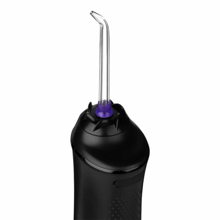 Ирригатор для полости рта REVYLINE RL 450 New, портативный, емкость резервуара 0,3 л, 5 насадок, черный, 7993, 457240