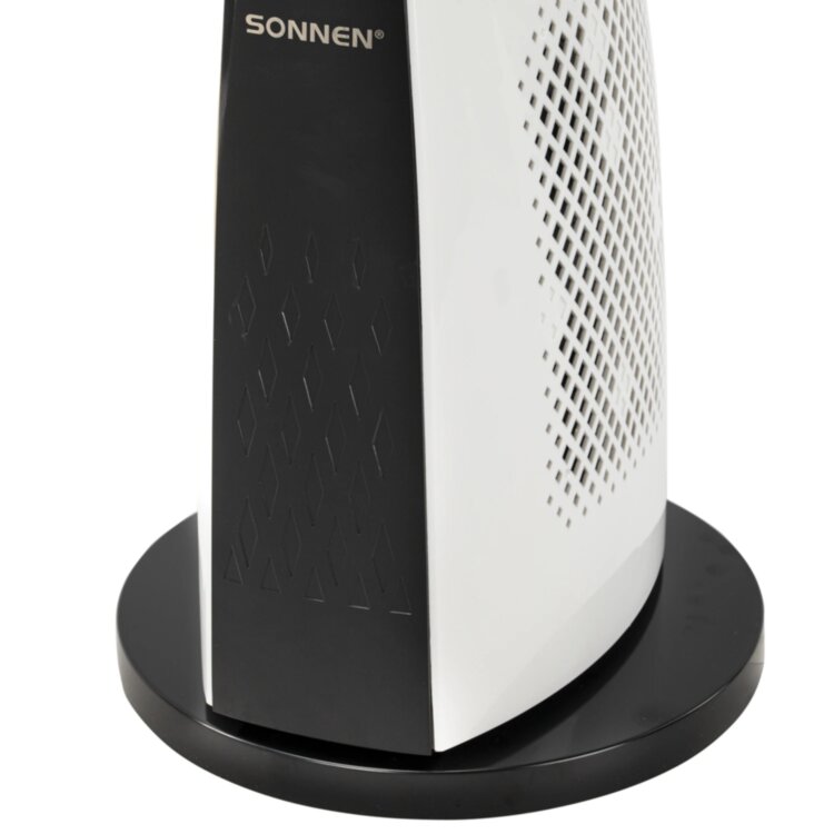 Вентилятор колонный SONNEN TF-1906, 50 Вт, 110 см, ТИХИЙ, 3 скорости потока, бело-черный, вращение 50°, 457786, 457786
