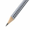 Карандаш чернографитный FABER-CASTELL, 1 шт., "Grip 2001", HB, трехгранный, с ластиком, 117200, 180939