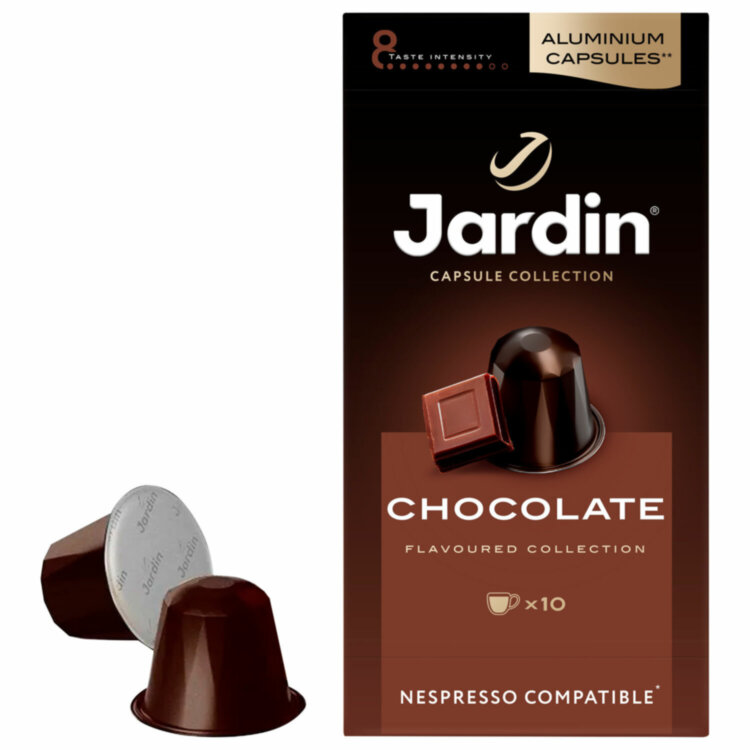 Кофе в капсулах JARDIN "Chocolate" для кофемашин Nespresso, 10 порций, 624192
