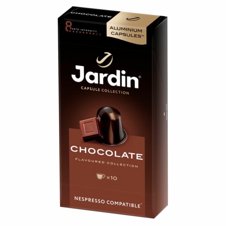 Кофе в капсулах JARDIN "Chocolate" для кофемашин Nespresso, 10 порций, 624192