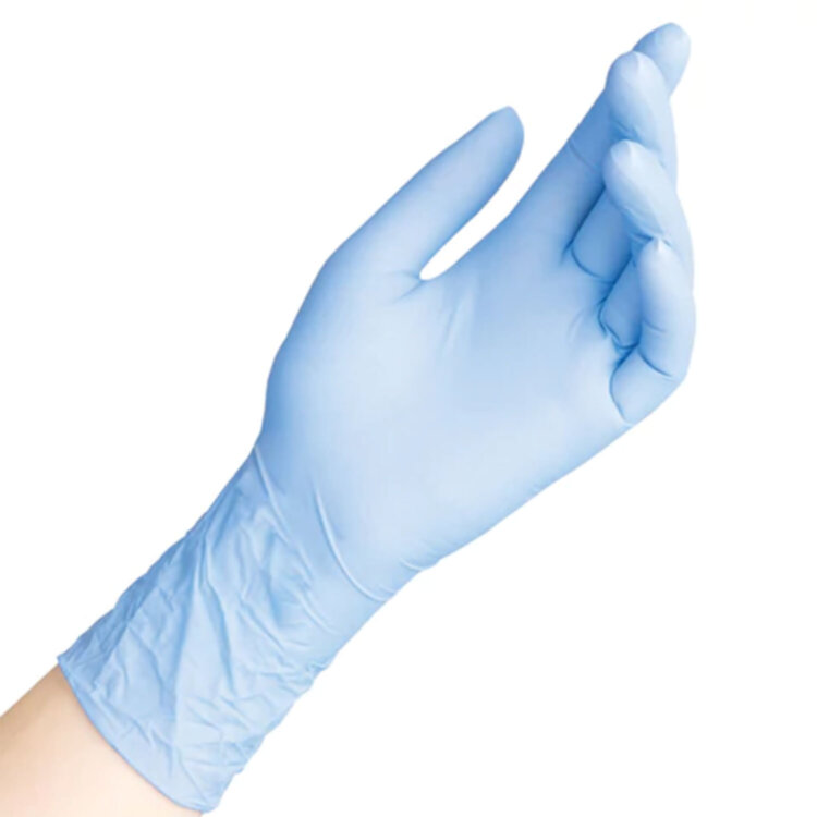 Перчатки нитриловые смотровые 50 пар (100 шт.), голубые, SAFE&CARE ZN302, размер L (большой), ЧЗ, 631599