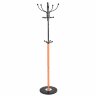 Вешалка-стойка BRABIX "CR-318", металл/мрамор, 1,8 м, на диске диаметром 36 см, 5 крючков+4 дополнительных, орех, 601743, 601743
