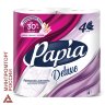 Бумага туалетная быт., спайка 4 шт., 4-слойная (4х16 м), PAPIA DELUXE, белая, 5080736, 112045