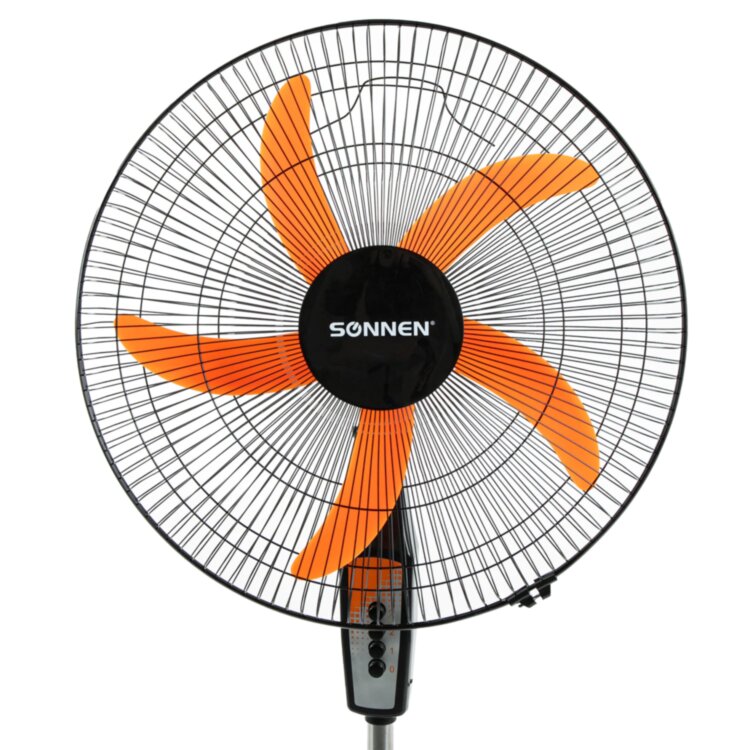 Вентилятор напольный, 3 режима, SONNEN TF-50W-45-А304, d=45 см, 50 Вт, черный, 454789, 454789