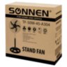 Вентилятор напольный, 3 режима, SONNEN TF-50W-45-А304, d=45 см, 50 Вт, черный, 454789, 454789