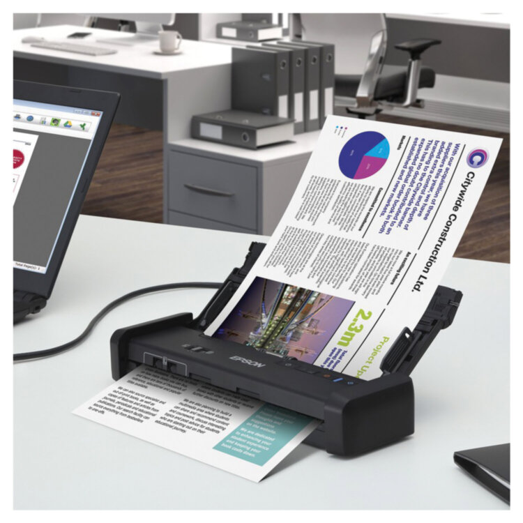 Сканер потоковый портативный EPSON Workforce DS-310 А4, 25 стр./мин, 1200х1200, ДАПД, B11B241401, 354776