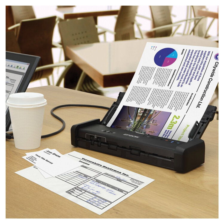 Сканер потоковый портативный EPSON Workforce DS-310 А4, 25 стр./мин, 1200х1200, ДАПД, B11B241401, 354776