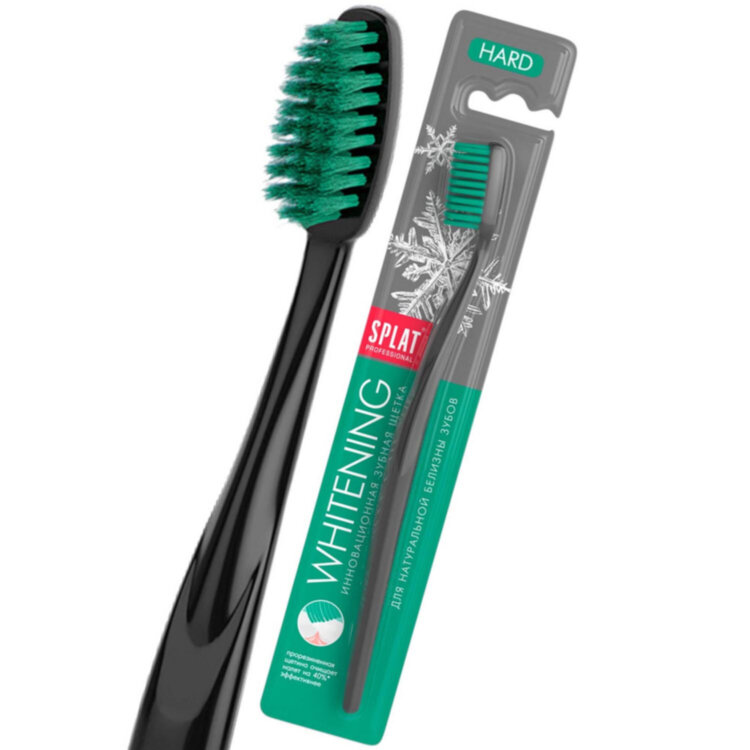 Зубная щетка жесткая SPLAT PROFESSIONAL "WHITENING", безопасное отбеливание, 111.14072.0101, 608874
