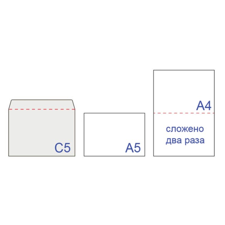 Конверты С5 (162х229 мм), отрывная лента, 80 г/м2, КОМПЛЕКТ 50 шт., внутренняя запечатка, С50.10.50С, 124201
