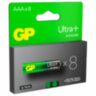 Батарейки КОМПЛЕКТ 8 шт., GP Ultra Plus G-Tech, AAA (LR03), алкалиновые, мизинчиковые, 24AUPA21-2CRB8, 457750