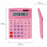 Калькулятор настольный STAFF STF-888-12-PK (200х150 мм) 12 разрядов, двойное питание, РОЗОВЫЙ, 250452, 250452