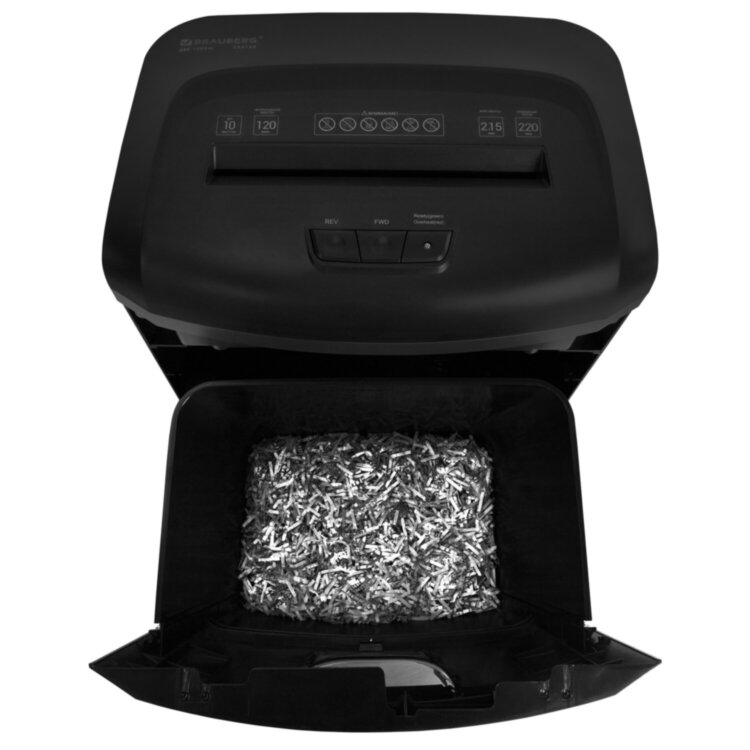 Уничтожитель (шредер) BRAUBERG PROFESSIONAL CM-1025m, "Heavy Duty", 5 уровень секретности, 2х15 мм, 10 листов, корзина 25 литров, 533128, 533128