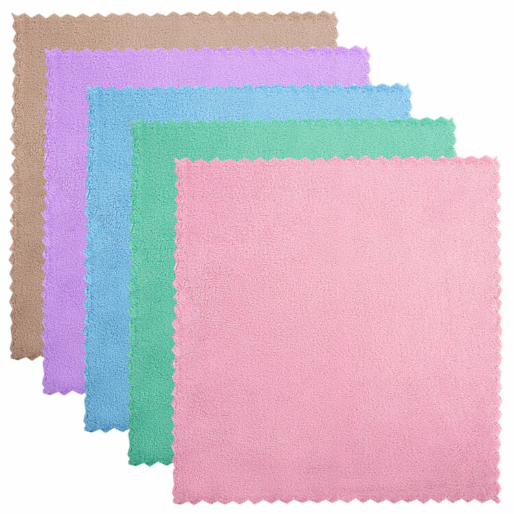 Салфетки из МИКРОФИБРЫ ПЛЮШЕВОЙ 30х30 см, КОМПЛЕКТ 10 шт., PASTEL, ассорти, 250 г/м2, LAIMA HOME, 608445, 608445