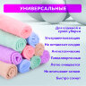 Салфетки из МИКРОФИБРЫ ПЛЮШЕВОЙ 30х30 см, КОМПЛЕКТ 10 шт., PASTEL, ассорти, 250 г/м2, LAIMA HOME, 608445, 608445