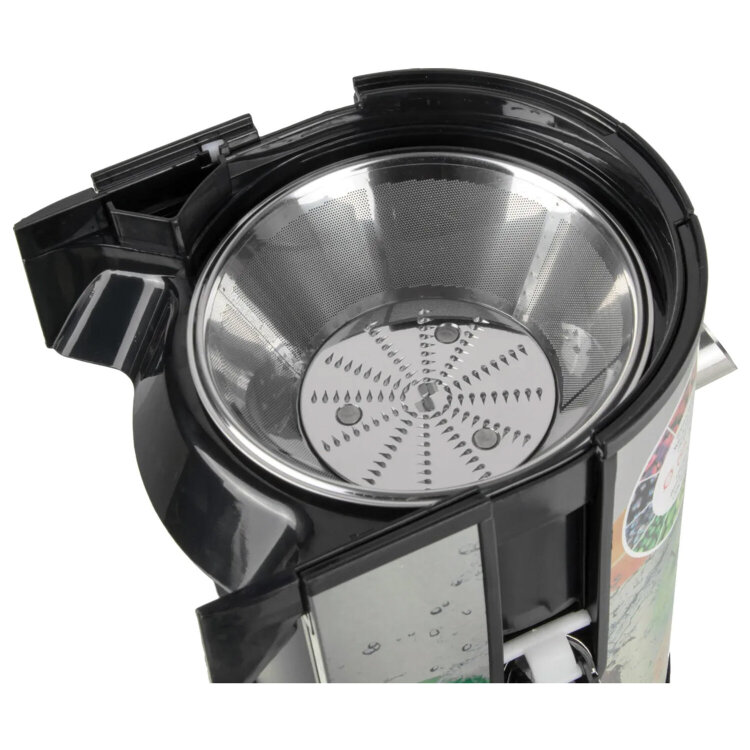 Соковыжималка POLARIS PEA 0829 Fruit Fusion, 800 Вт, стакан 0,35 л, емкость жмыха 1 л, пластик, сталь/черный, 15935, 456738