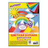 Цветная бумага МАЛОГО ФОРМАТА, А5, БАРХАТНАЯ, 10 листов, 10 цветов, 110 г/м2, ЮНЛАНДИЯ, 129875, 129875